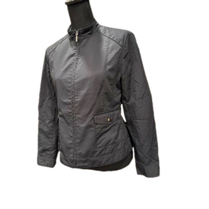 Coldwater Creek Women's Jacket Black Cotton Nylon Full Zip Fall Casual